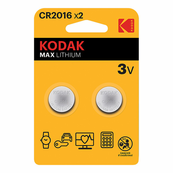 baterie Kodak 3  CR2016  2-pack  blistr/