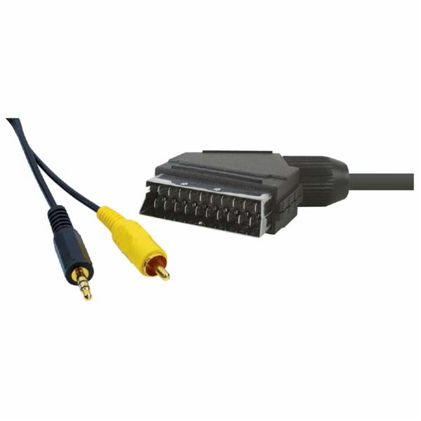 Audio/Video kabel SCART samec - CINCH sa