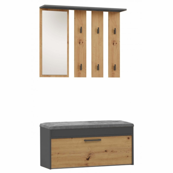 Topeshop GAR PARMA ANT/ART vstupní skříň