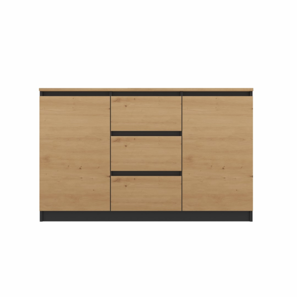 Topeshop 2D3S ANT/ART BA KPL komoda