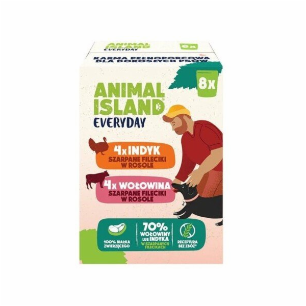 ANIMAL ISLAND Turkey / Beef Fillets in broth - vlhké krmi...