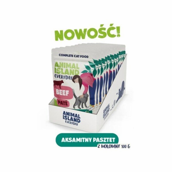 ANIMAL ISLAND Pate Beef Box - mokré krmivo pro kočky - 12...