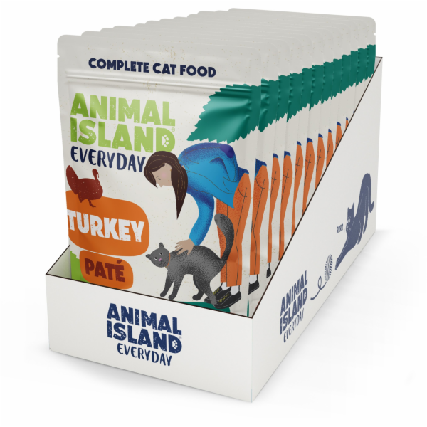 ANIMAL ISLAND Pate Turkey Box - mokré krmivo pro kočky - ...