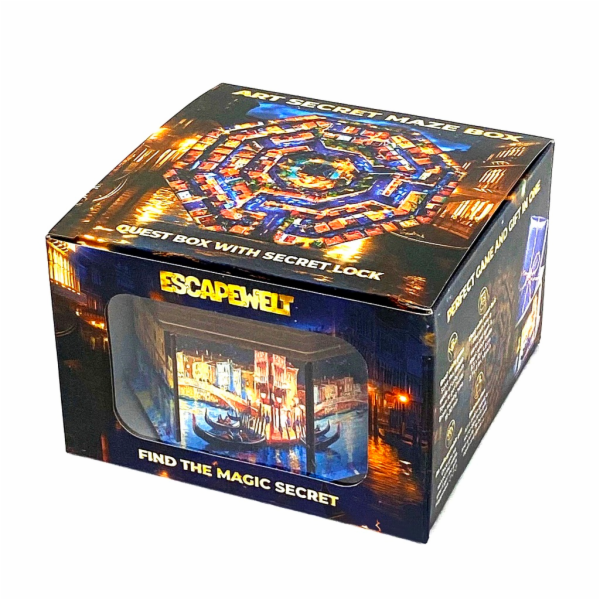 EscapeWelt Dřevěný hlavolam Art Secret Maze Box
