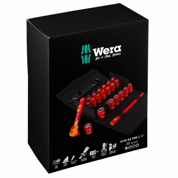 Wera 8100 SA VDE 1 Zyklop Knarrensatz 1/4