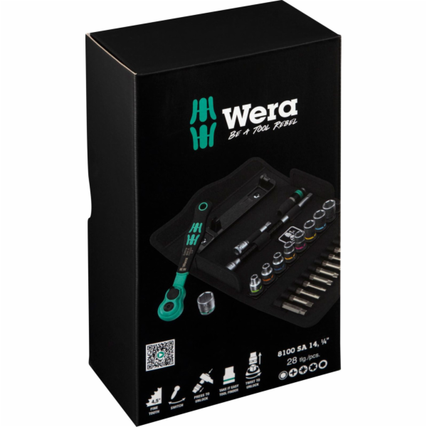 Wera 8100 SA 14 Zyklop Comfort Knarrensatz 1/4"