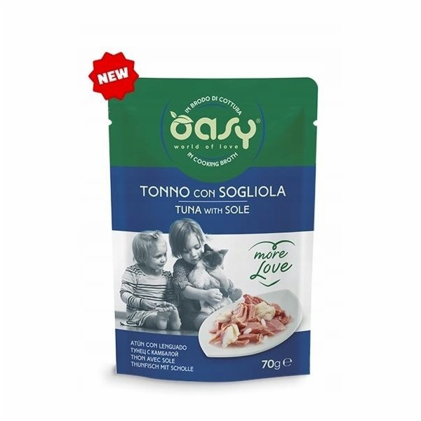 OASY More Love Tuna with sole - mokré krmivo pro kočky - 70g