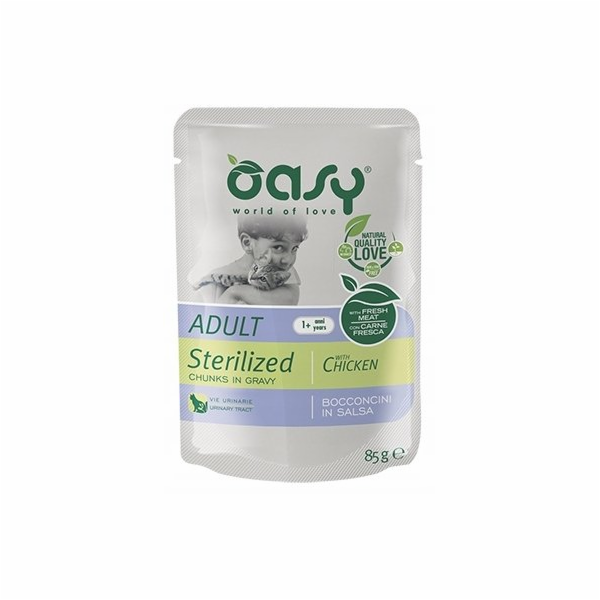 OASY Chunks in gravy Sterilized Chicken - mokré krmivo pr...