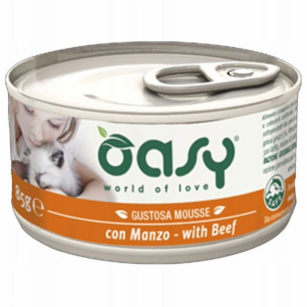 OASY Caprice Mousse Beef - mokré krmivo pro kočky - 85g
