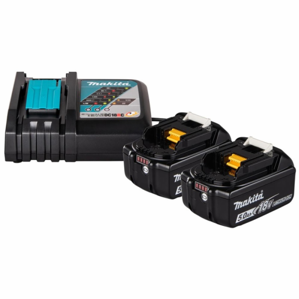 MAKITA Sada baterií a nabíječek , 2 x 5Ah, 18V
