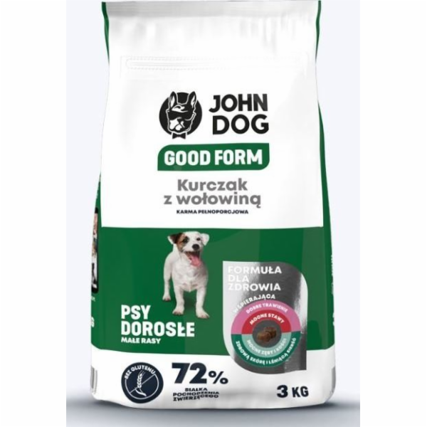 JOHN DOG Good Form Small breeds Chicken with beef - suché...