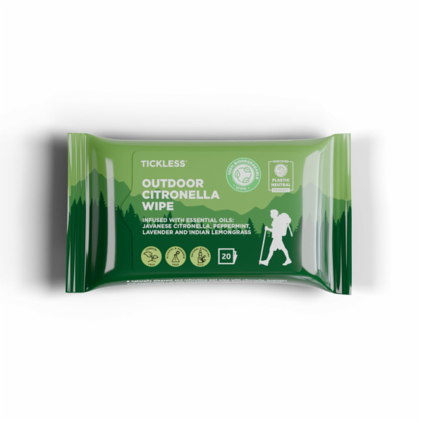 TICKLESS® Citronella Utěrky proti komárům a klíšťatům pro...