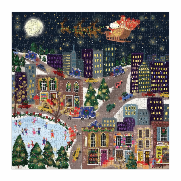 Galison Fóliové puzzle Joy Laforme Vánoční městečko Prese...