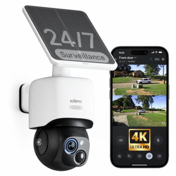 SAFEMO PTZ SolarCam ST1, Smart WiFi Kamera 4K+sola
