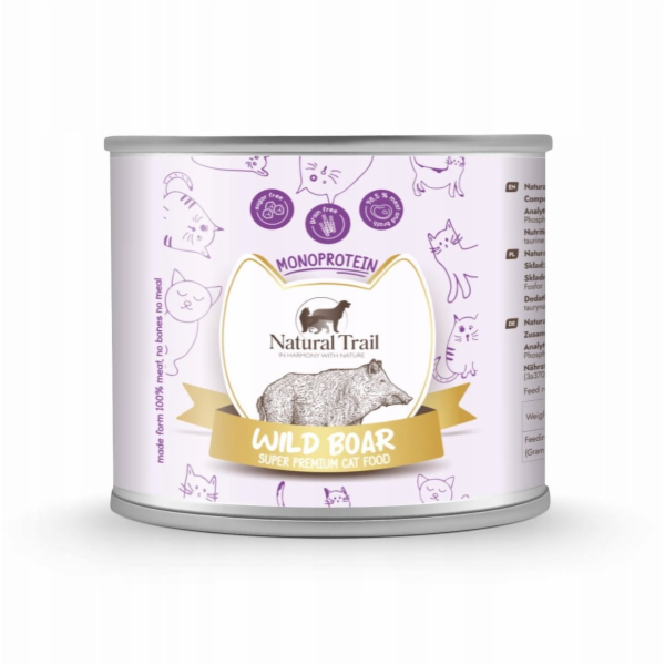 NATURAL TRAIL Cat Monoprotein Wild boar - mokré krmivo pr...