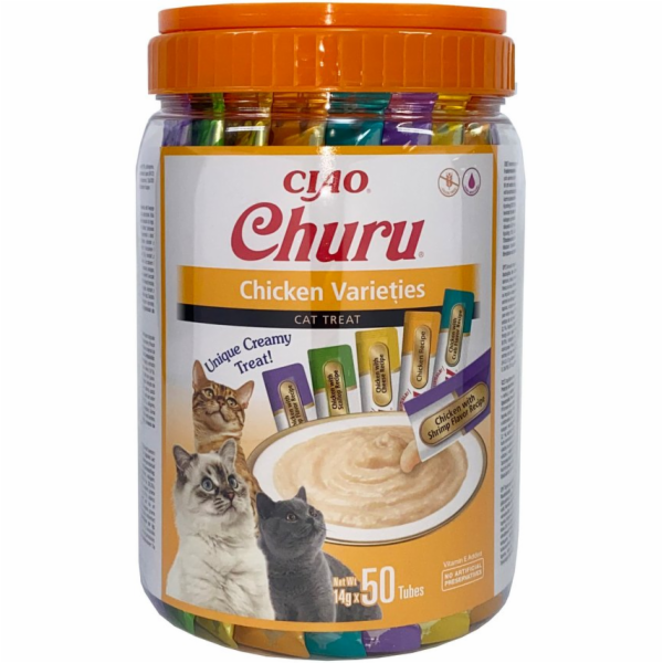 INABA Churu Varieties Chicken - pamlsek pro kočky - 50 x 14g