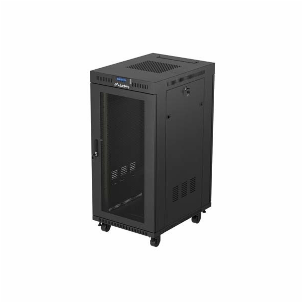 Lanberg FF01-6824-23BL rack 24U Volně stojící rack Černá