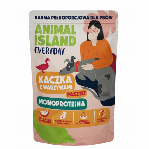 ANIMAL ISLAND Everyday Mono Duck - vlhké krmivo pro psy -...