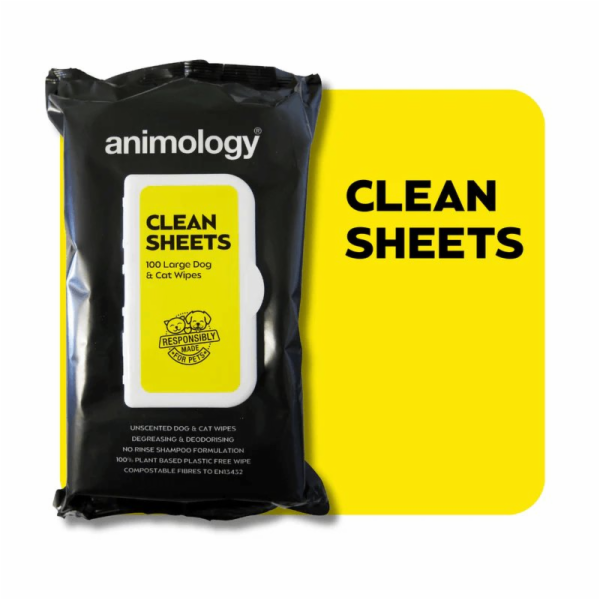 Animology Clean Sheets Čistící ubrousky pro psy a kočky 1...