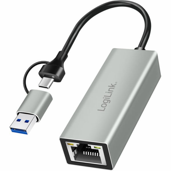 LogiLink Adaptér USB-C na gigabitový Ethernet + USB