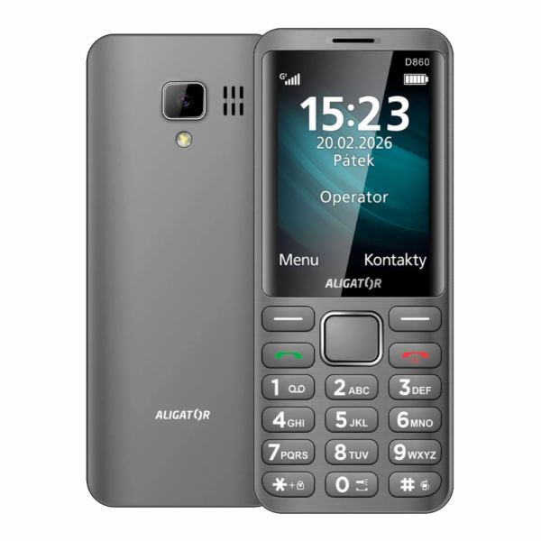 Aligator D860 Dual sim titan stř.