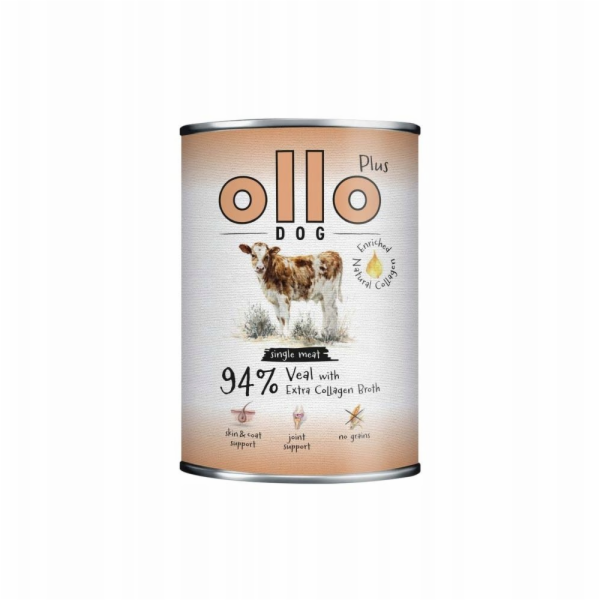 OLLO Plus Collagen Veal - vlhké krmivo pro psy - 400g