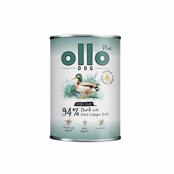 OLLO Plus Collagen Duck - vlhké krmivo pro psy - 400g
