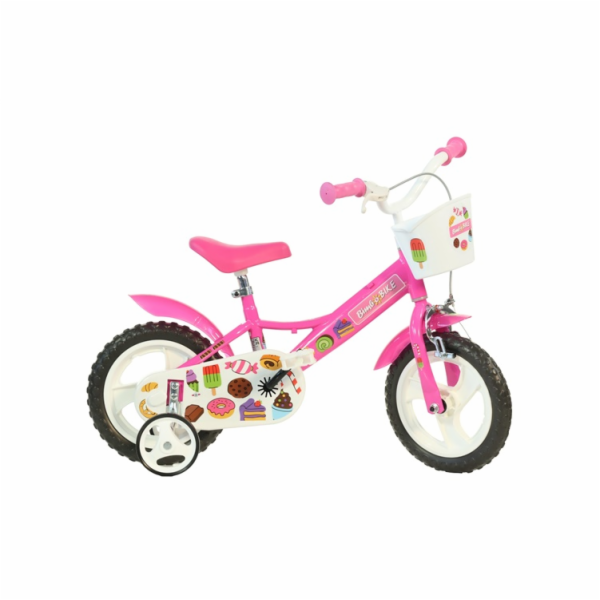 BIMBO_ BIKE Dětské jízdní kolo Bimbo Bike 124RL, růžové, 12"