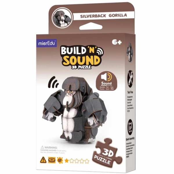 MG DYSTRYBUCJA MierEdu Build and Listen 3D Puzzle - Gorila