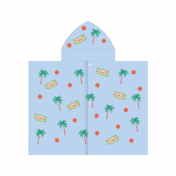 SPOKEY Pončo PALM BL, modré, 175 cm x 70 cm