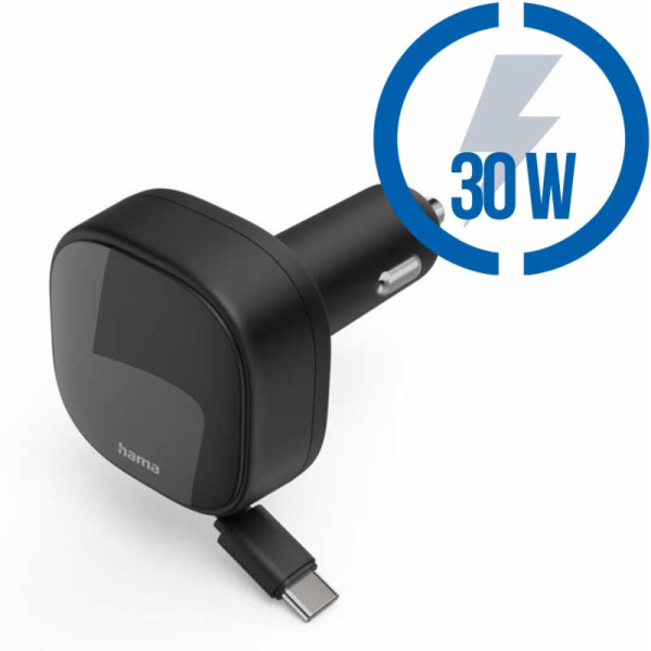 HAMA GaN, ARýchlonabíjačka, 1x USB-C PD/QC 30W Odn
