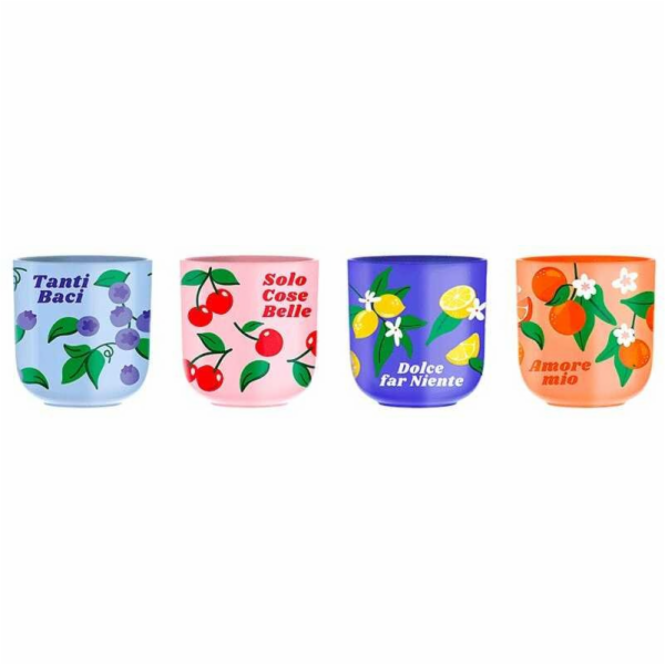 Bialetti Set 4 Bicchierini mercato della frutta