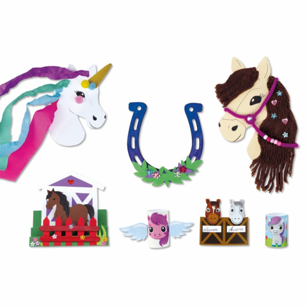 Lena Kreativní kufřík pro malé kutily Koně 400 ks