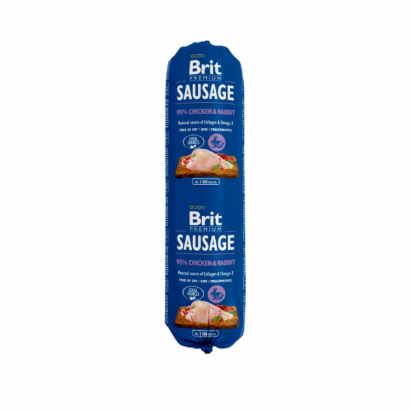 BRIT Premium Sausage Kuře a králík - mokré krmivo pro psa...
