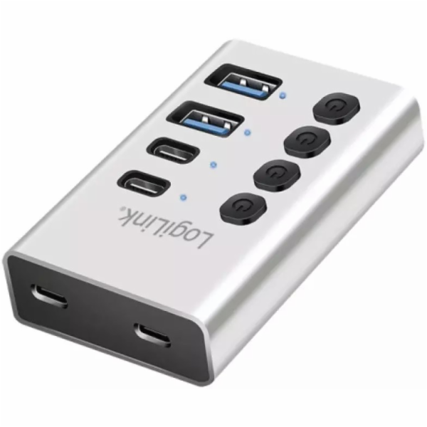 LogiLink 4x USB 3.2 Gen 1 Hub s vypínačem
