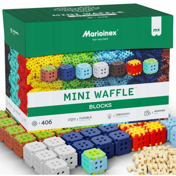 Stavebnice Marioinex Mini Waffle, 406 dílků
