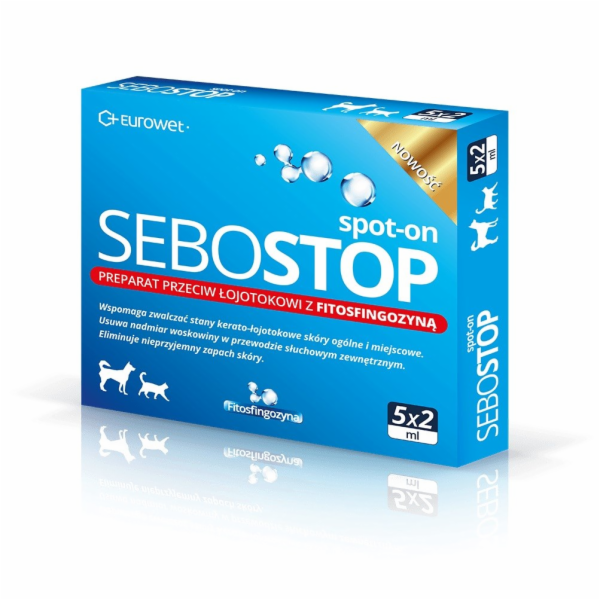 EUROWET Sebostop Spot-on - přípravek proti seboree pro ps...