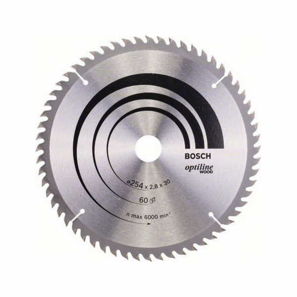 Kotouč pilový Bosch Optiline Wood 254mm 60 zubů