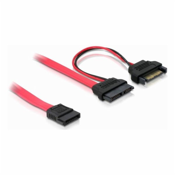 DeLOCK Adapterkabel Slim SATA 13-Pin > 7-Pin + 15 Pin (ro...