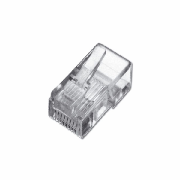 Digitus Modularstecker für Flachkabel (transparent, CAT 3...