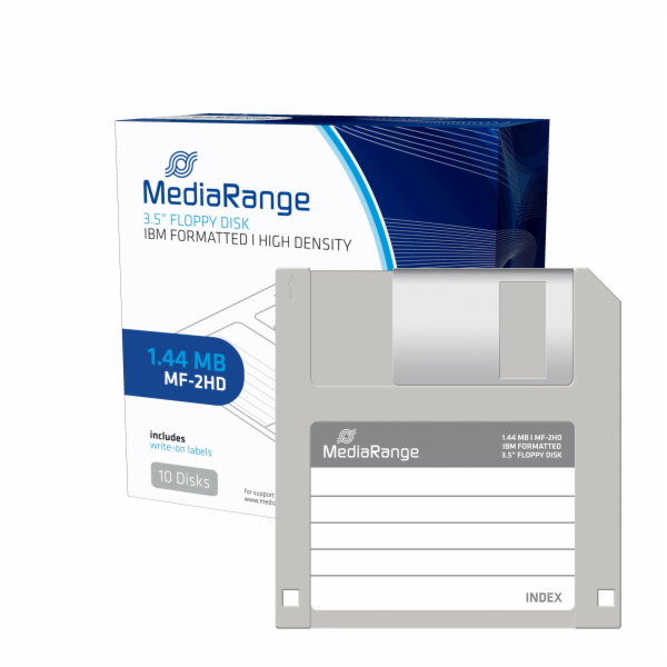 MediaRange Diskety 1,44 MB (černé, 10 kusů)