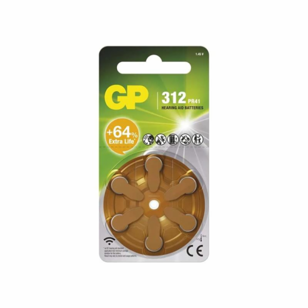 GP ZA312 - Baterie do naslouchadel  6 ks