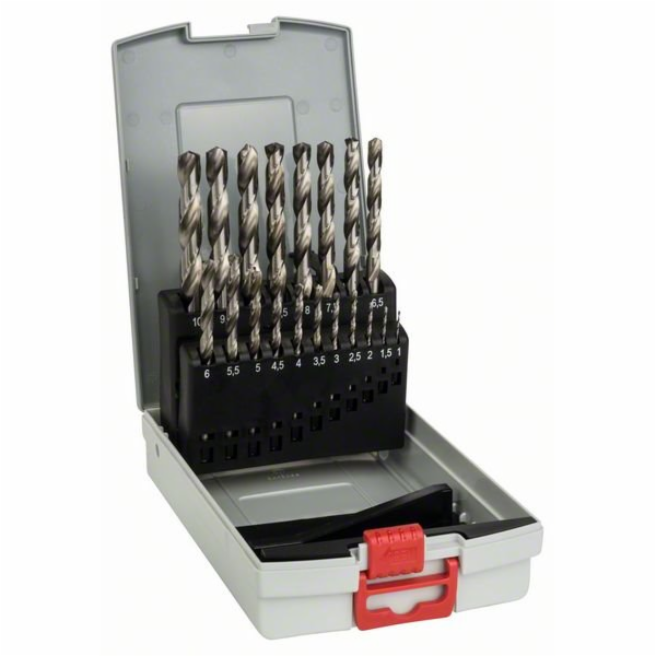 Bosch sada vrtaku do kovu HSS-G s boxem 19-dilna 1,0-10,0 mm