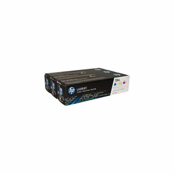 HP 126A CMY 3-pack LJ Toner Cart, CF341A (1,000 / 1,000 /...