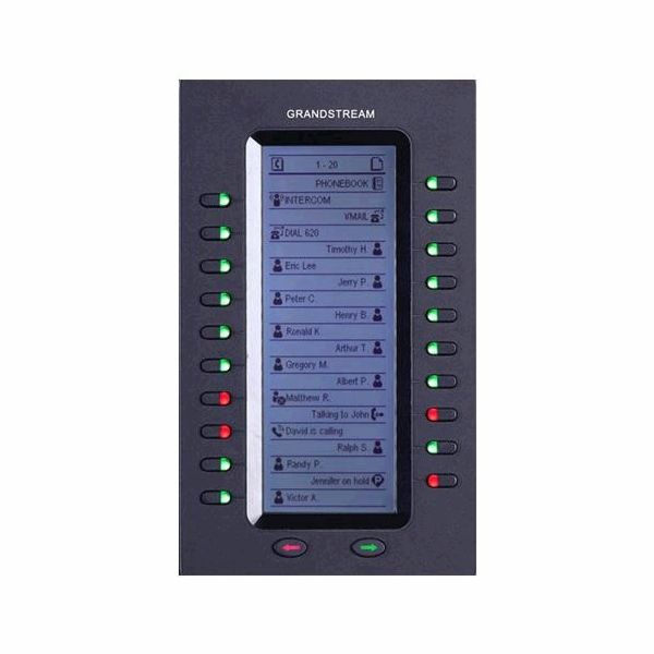 Grandstream GXP2200EXT, přídavný modul, LCD displej, 40 B...