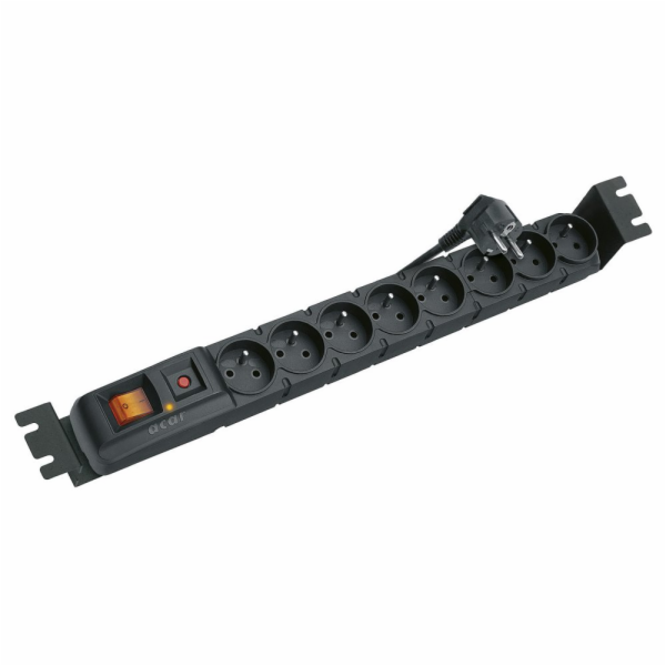 Solarix Napájecí panel ACAR S8 FA 3m 8 pozic BK včetně dr...