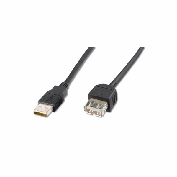 Digitus USB kabel prodlužovací A-A, 3m, černý