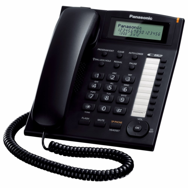 Panasonic KX-TS880FXB - jednolinkový telefon, černý