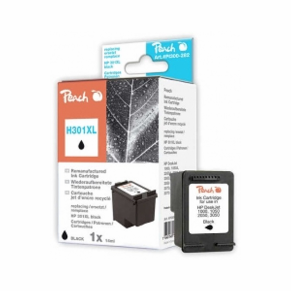 PEACH kompatibilní cartridge HP CH563E No.301XL, Black, 1...
