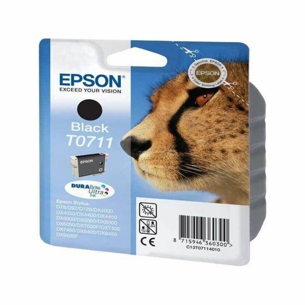 EPSON ink čer Singlepack Black T0711 DURABrite Ultra Ink ...